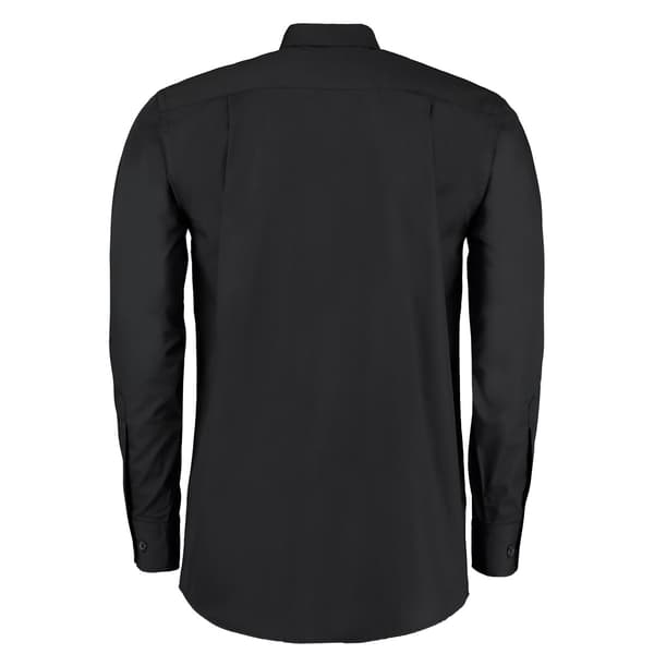 Kustom Kit Herr Workforce Långärmad Skjorta S Svart Black S