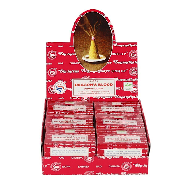 Satya Dragons Blood Rökelse Koner (Förpackning om 144) En Storlek Brun Brown One Size