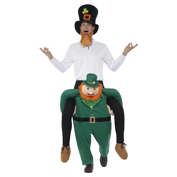 Smiffys Unisex Vuxen Leprechaun St Patricks Day Ryggsäckskostym Green One Size