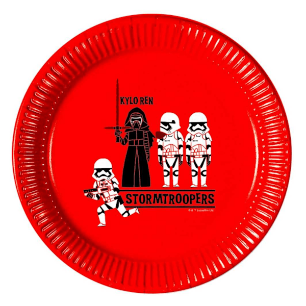 Star Wars Pappers Kylo Ren Festplattor (Förpackning om 8) En Storlek Röd/ Red/Black/White One Size
