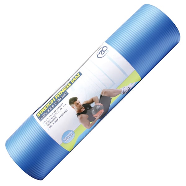 Fitness Mad Stretch Fitness Yoga Mat En Storlek Blå Blue One Size