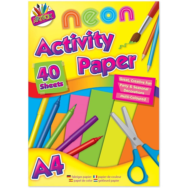 ArtBox Neon A4 Papper (40-pack) A4 Flerfärgad Multicoloured A4