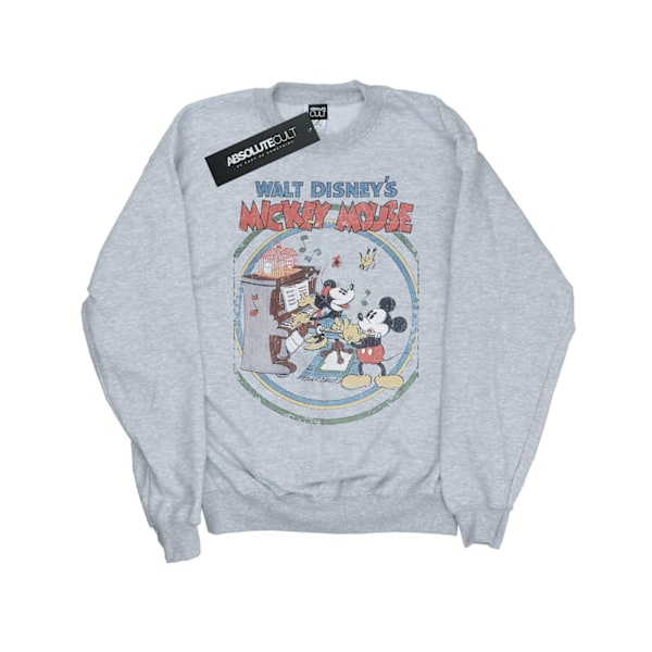 Disney Girls Mickey Mouse Piano Sweatshirt 7-8 år Sports Grey Sports Grey 7-8 Years