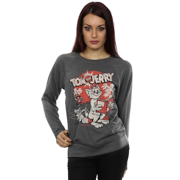 Tom And Jerry Dam/Damer Raket Prank Sweatshirt XL Charcoal Charcoal XL
