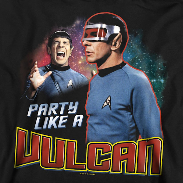 Star Trek Unisex Vuxen Party Like a Vulcan Sweatshirt M Svart Black M