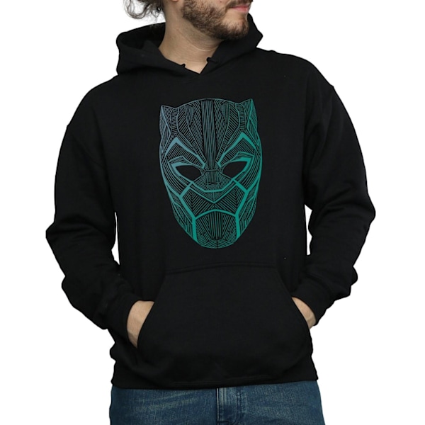 Marvel Herr Svart Panter Tribal Mask Hoodie M Svart Black M