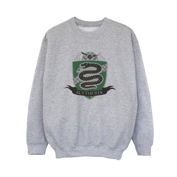 Harry Potter Pojkar Slytherin Bröstmärke Sweatshirt 12-13 År Sports Grey 12-13 Years