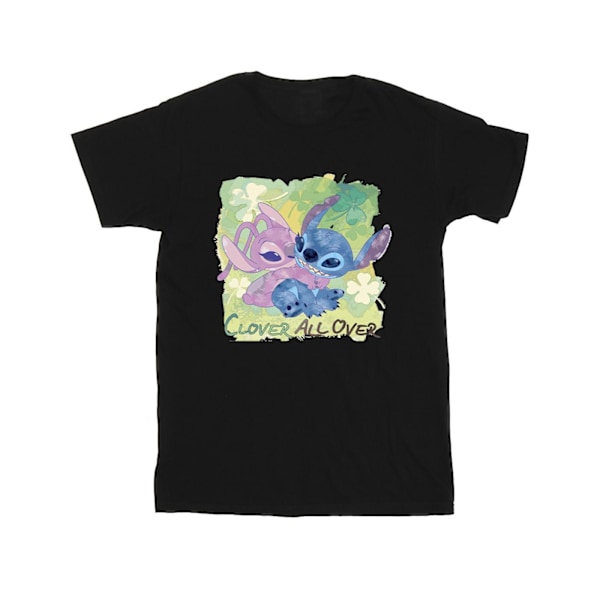 Disney Boys Lilo And Stitch St Patrick´s Day Clover T-Shirt 7-8 Black 7-8 Years