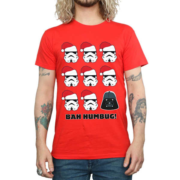 Star Wars Mens Christmas Humbug T-Shirt M Röd Red M