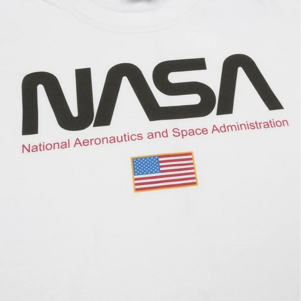 NASA Boys Flag T-Shirt L Vit White L