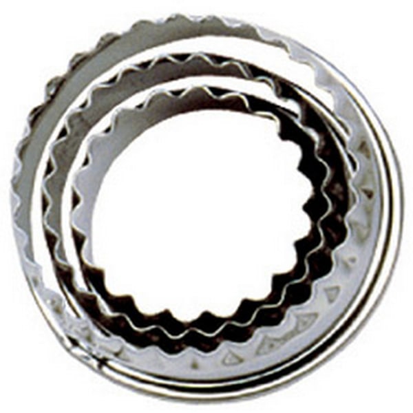 Tala Crinkled Cookie Cutter (Pack med 3) One Size Silver Silver One Size