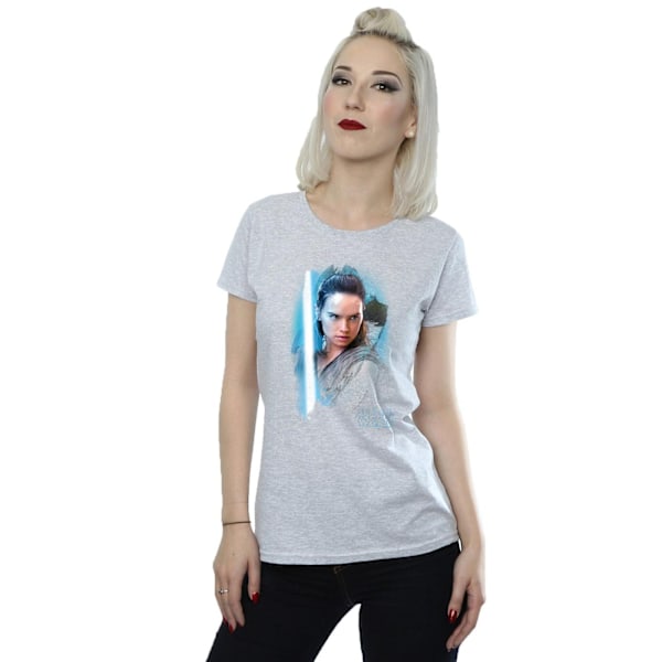 Star Wars: The Last Jedi Dam/Damer Rey Borstad Bomull T-shirt Sports Grey M