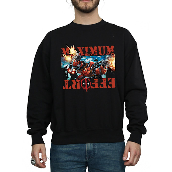 Marvel Deadpool Maximum Effort Sweatshirt M Svart Black M