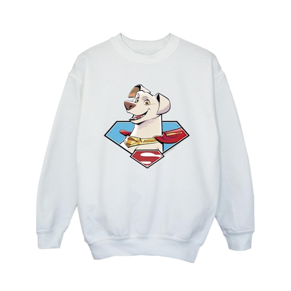 DC Comics Girls DC League Of Super-Pets Krypto Icon Sweatshirt White 12-13 Years