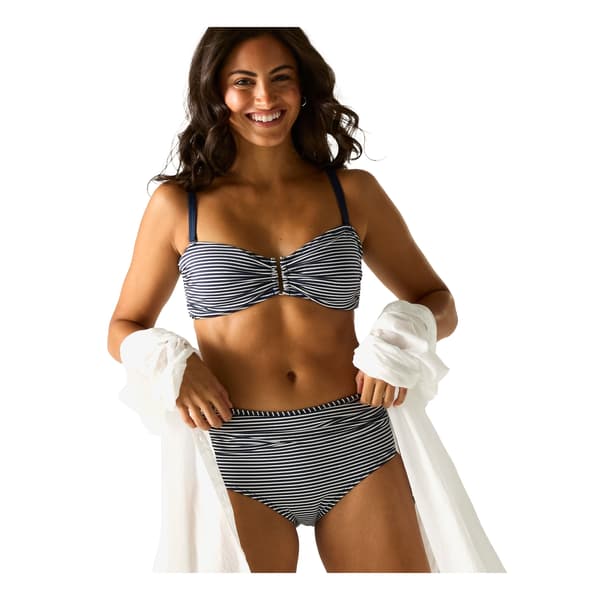 Regatta Dam Loria Randig Seersucker Bikiniunderdel 12 Navy/White 12 UK