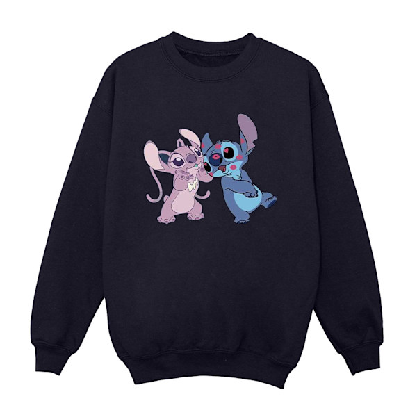 Disney Herr Lilo & Stitch Kisses Sweatshirt L Marinblå Navy Blue L