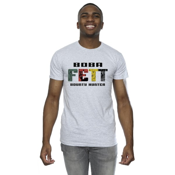 Star Wars Herr Boba Fett Karaktärlogotyp T-shirt XXL Sports Grey Sports Grey XXL