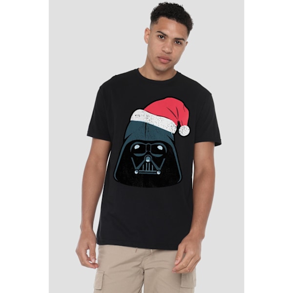 Star Wars Herr Darth Vader Jultomte Jul T-Shirt S Svart Black S