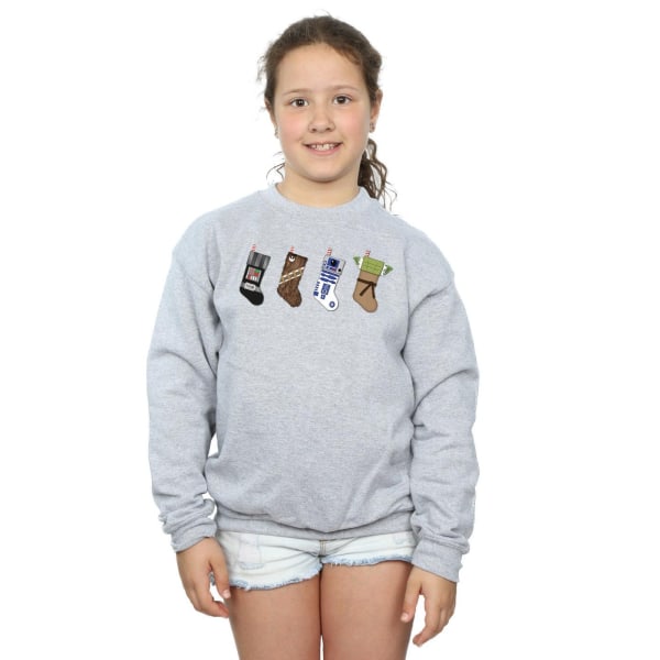 Star Wars Girls Julstrumpor Sweatshirt 12-13 år Spor Sports Grey 12-13 Years