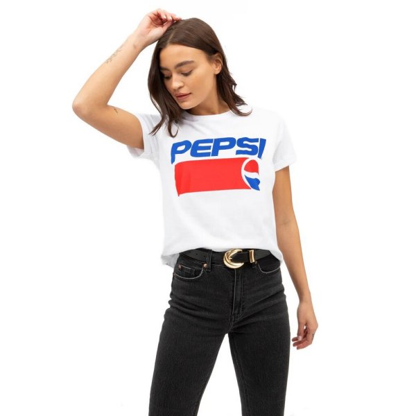 Pepsi T-shirt dam/dam 1991 S vit/blå/röd White/Blue/Red S