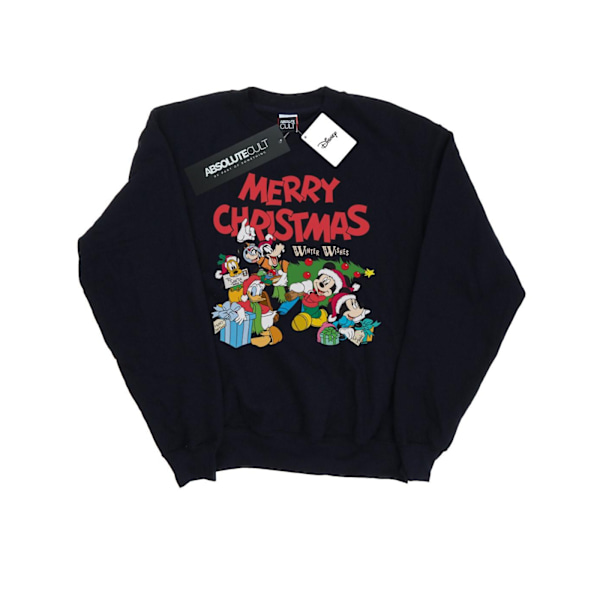 Disney Girls Mickey And Friends Winter Wishes Sweatshirt 9-11 år Navy Blue 9-11 Years