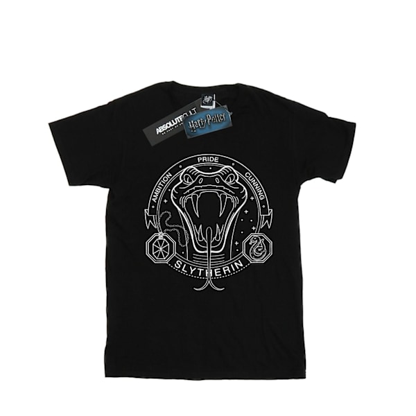 Harry Potter Boys Slytherin Seal T-shirt 12-13 år Svart Black 12-13 Years