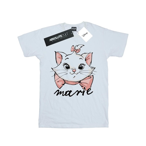 Disney Girls The Aristocats Marie Sketch Face Bomull T-shirt 3- White 3-4 Years