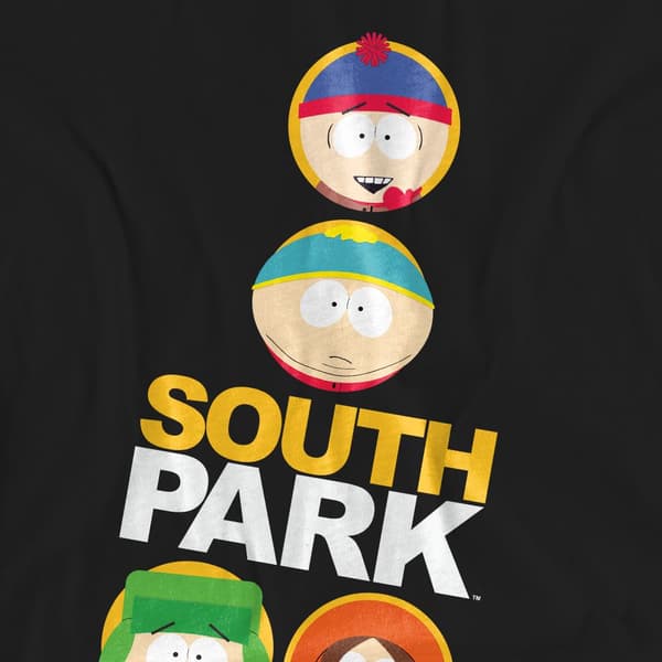 South Park Unisex Vuxen Solid Circles T-Shirt L Svart Black L