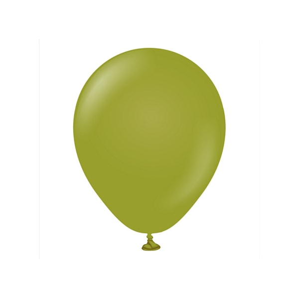 Kalisan Latex Retro Ballonger (Förpackning om 100) En Storlek Oliv Olive One Size