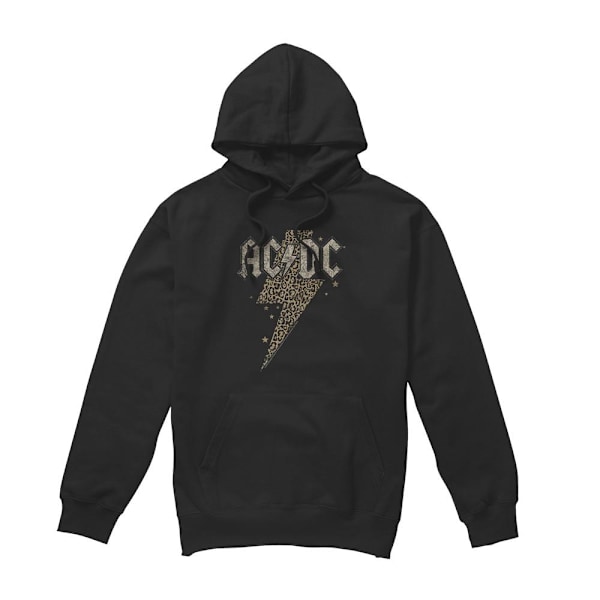 AC/DC Leopard Print Bolt Hoodie för män, M, Svart Black M