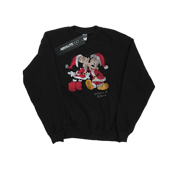 Disney Herr Mickey Och Minnie Julkyss Sweatshirt M Svart Black M
