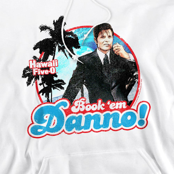 Hawaii Five-0 Herr Book Em Danno Hoodie M Vit White M