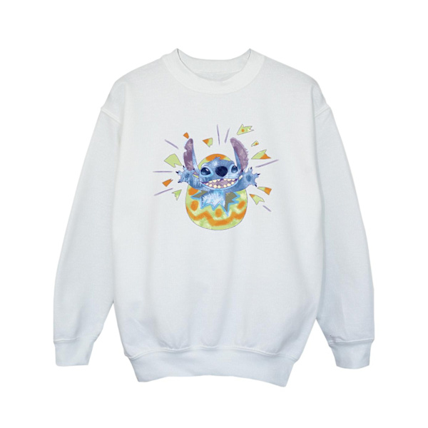 Disney Flickor Lilo & Stitch Cracking Egg Sweatshirt 3-4 År Vit White 3-4 Years