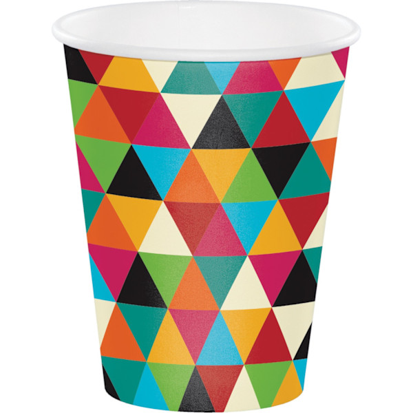 Kreativa party Kraft Triangle engångsmugg (förpackning om 8) En storlek Multicoloured One Size