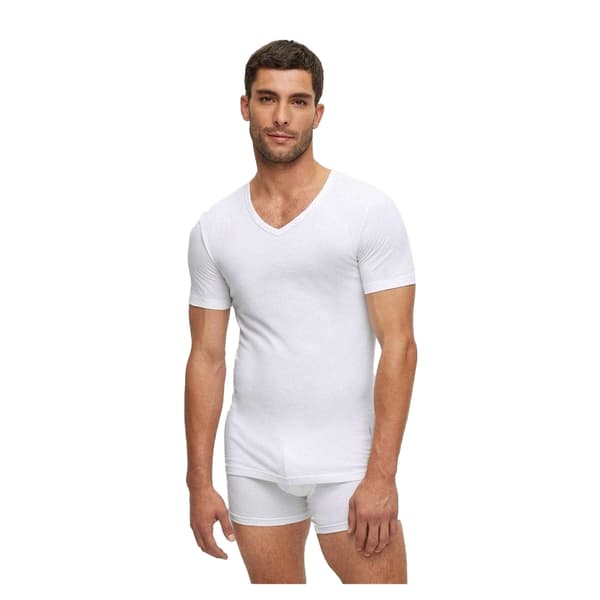 Boss Herr Logotyp Slim T-shirt (2-pack) S Vit White S