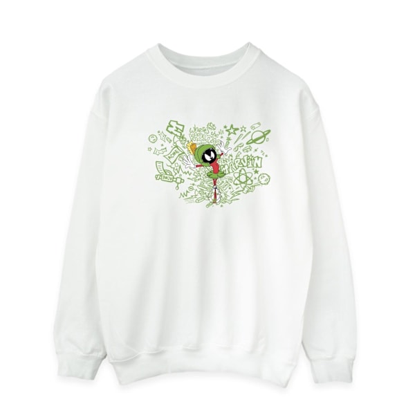 Looney Tunes ACME Doodles Marvin Martian Sweatshirt S Vit White S