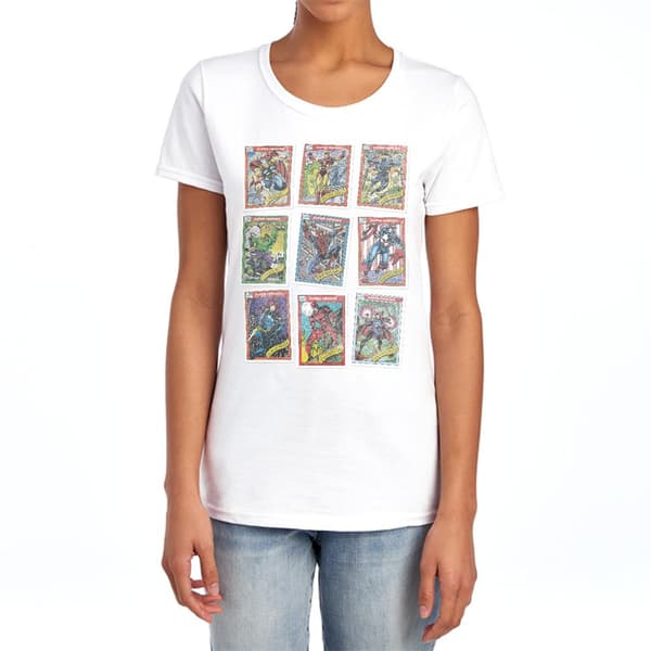 Marvel Dam/Dam Retro Samlarkort Ringspunnen Bomull Figursydd White S