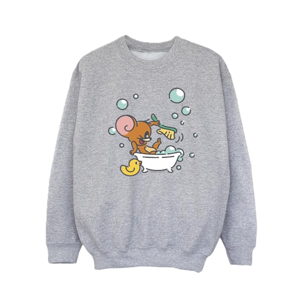 Tom And Jerry Girls Badtid Sweatshirt 7-8 År Sports Grey Sports Grey 7-8 Years