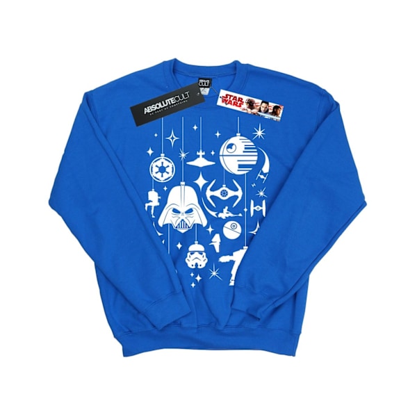 Star Wars Jul Dekorationer Sweatshirt för Pojkar 5-6 År Royal Royal Blue 5-6 Years