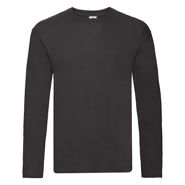 Fruit Of The Loom Original långärmad T-shirt för män M svart Black M