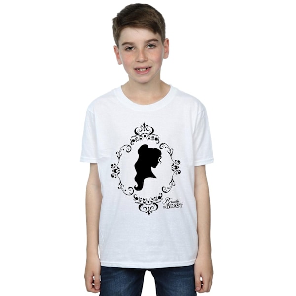 Disney Princess Boys Belle Silhouette T-Shirt 7-8 år Vit White 7-8 Years