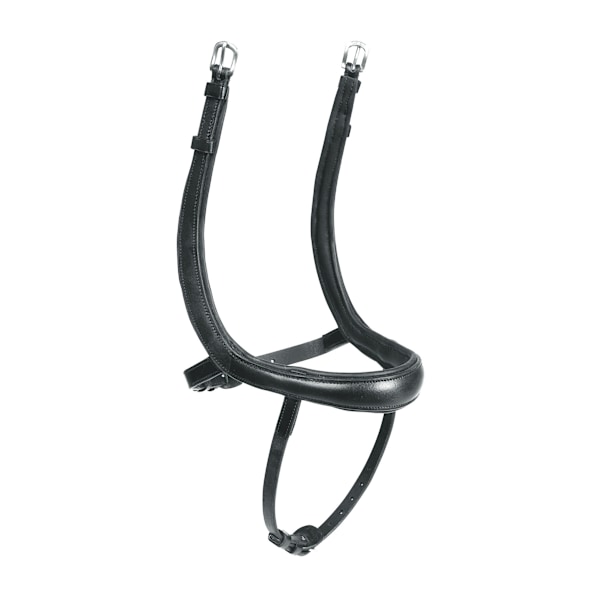 Velociti Ergonomisk Läder Böjd Häst Flash Nosgrimma Ponny Svart Black Pony