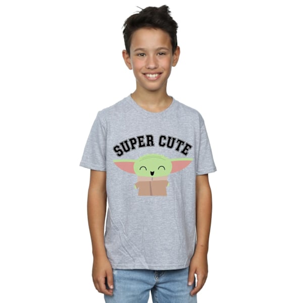 Star Wars Boys The Mandalorian Super Cute T-Shirt 7-8 år Spo Sports Grey 7-8 Years