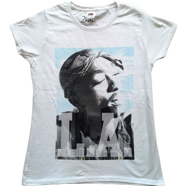 Tupac Shakur Dam/Dam LA Skyline T-shirt M Vit White M