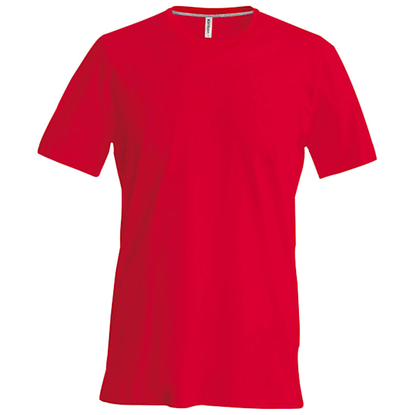 Kariban Herr Slim Fit Kortärmad Rundhalsad T-shirt M Röd Red M