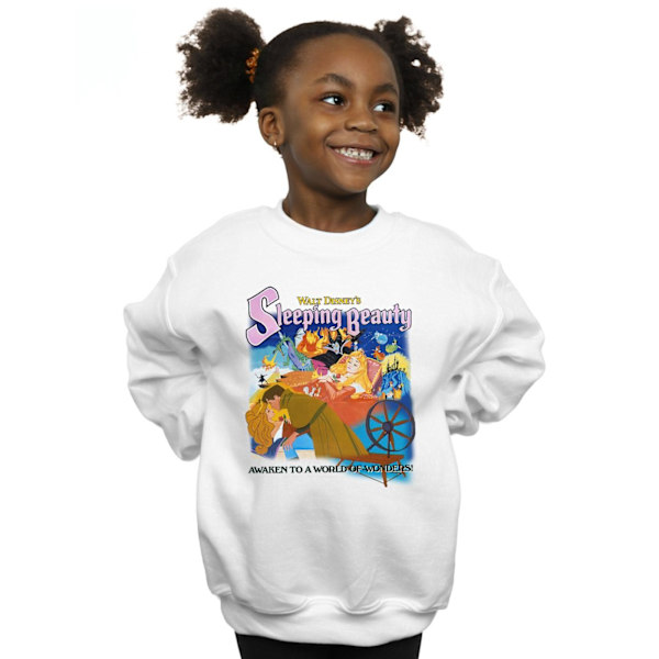 Disney Girls Sleeping Beauty Collage Poster Sweatshirt 9-11 Yea White 9-11 Years