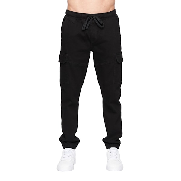 Crosshatch herr Malimore cargobyxor med muddar vid ankeln 36R enfärgad svart Solid Black 36R