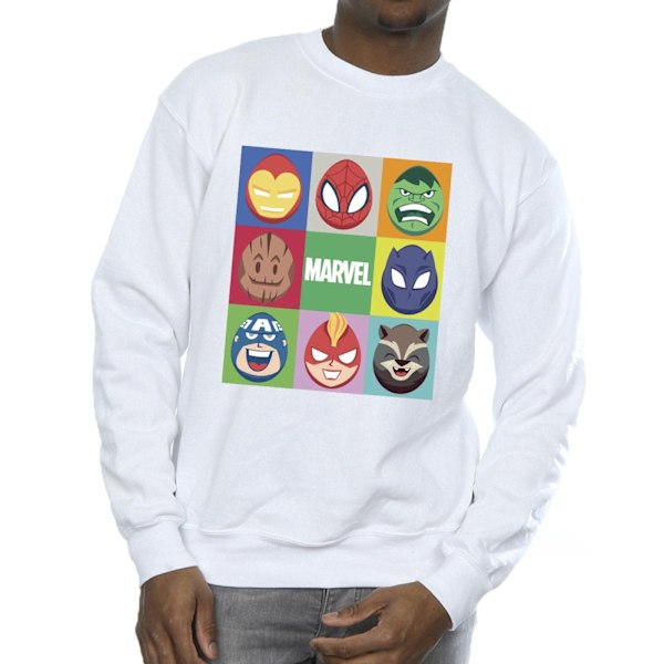 Marvel Mens Easter Eggs Sweatshirt M Vit White M