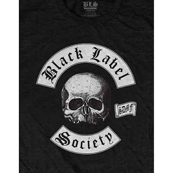 Black Label Society Unisex Skull Logo T-shirt L Svart/Vit Black/White L