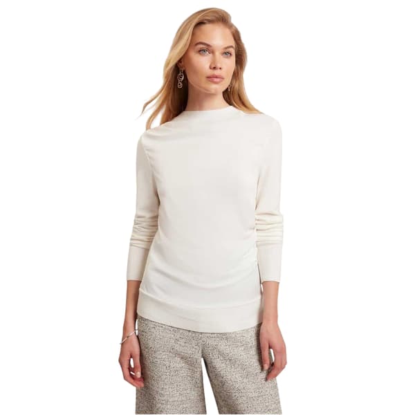 Ted Baker Dam/Dam Mock Neck Tröja Topp 12 UK Ivory Ivory 12 UK